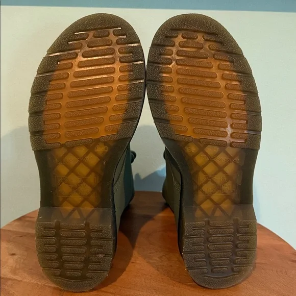 Dr. Martens Olive Green Leather Boots - Picture 4 of 8